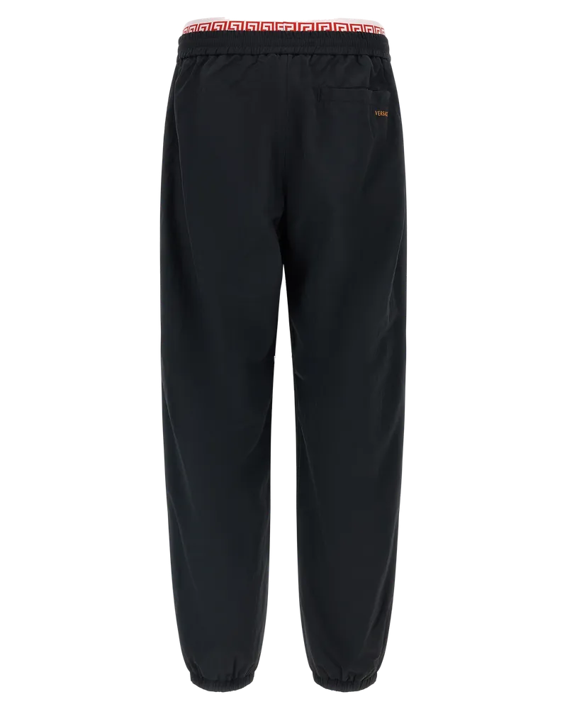 Versace Men's Black Polyamide Joggers (workout Pants Black