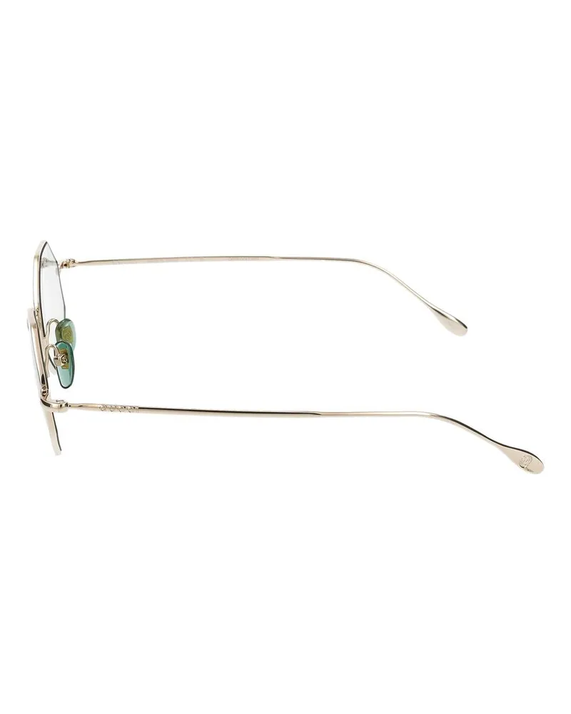 Gucci Unisex Sunglasses  Gg1814s 004 Gold Light Blue 22-145 Metal Gold