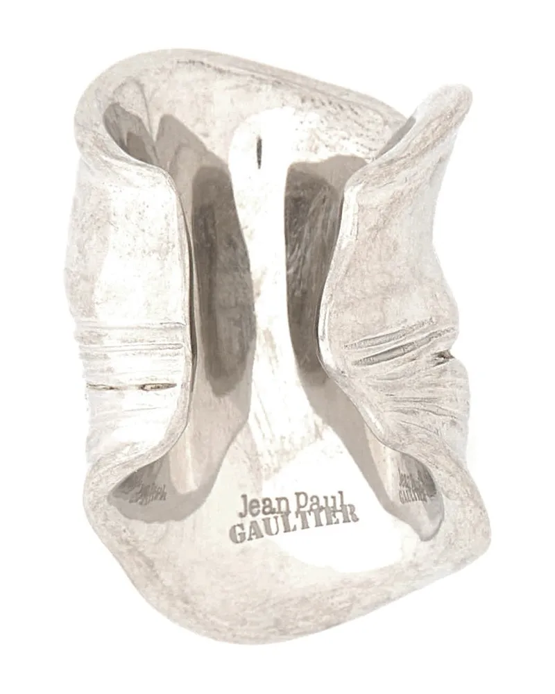 Jean Paul Gaultier Crushed Can Ring — Silver Silver