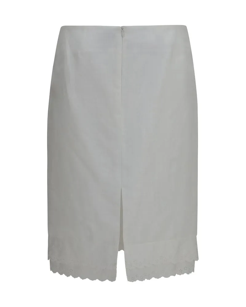 Magda Butrym Women's White Cotton Midi Skirt White