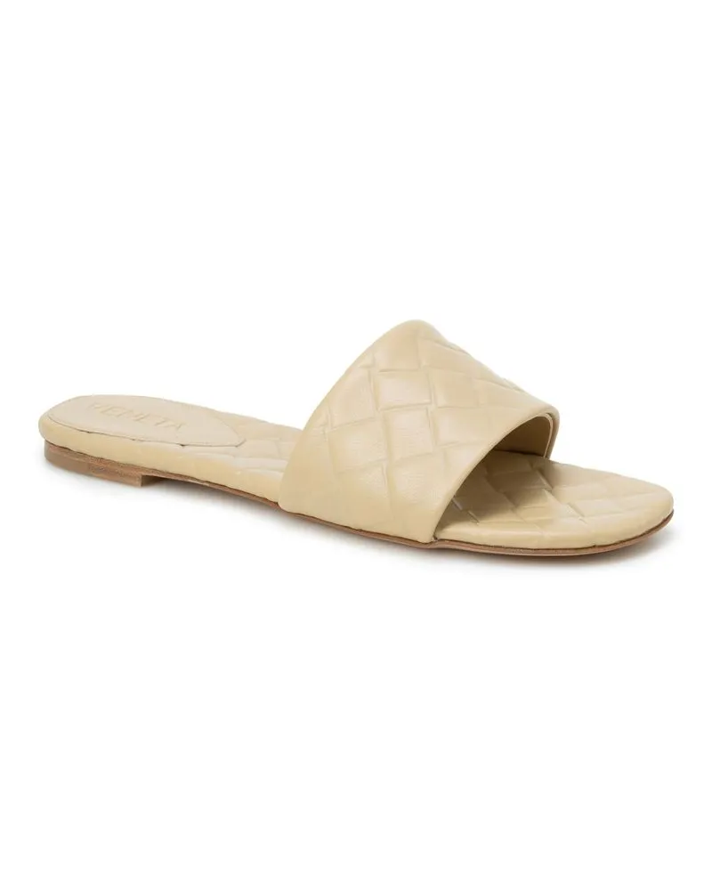 Bottega Veneta Women's Beige Lamb Leather Flat Sandals Beige