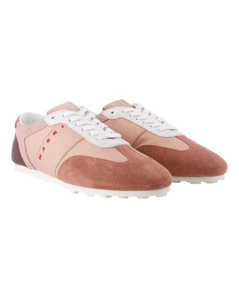 Marni Women's Sneakers -  Leather Multicolor Lambskin Shoes Pink