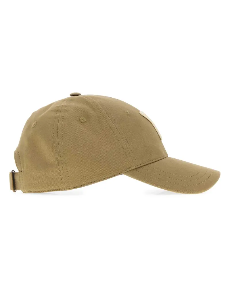 Saint Laurent Men's Khaki Cotton Baseball Cap Kakiivory Exterior: Cappelli Hat Beige