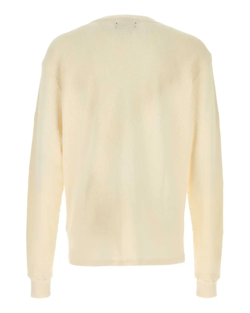 Amiri Men Ribbed Cotton Sweatshirt Ivory Sweatshirts Ivory