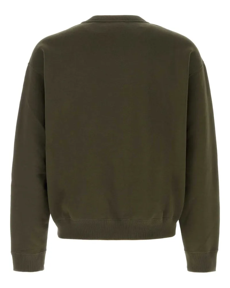 Jil Sander Men's Olive Green Cotton Sweatshirt 312 Exterior: Felpe Sweater Olive