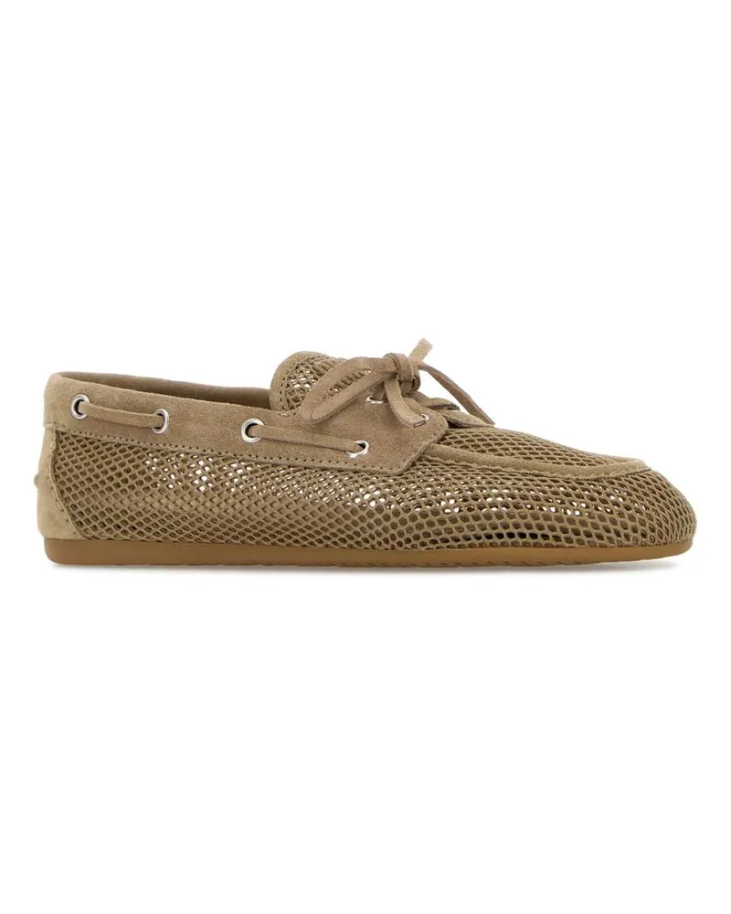 Miu Miu Women's Mesh Loafer Beige Fabric Beige