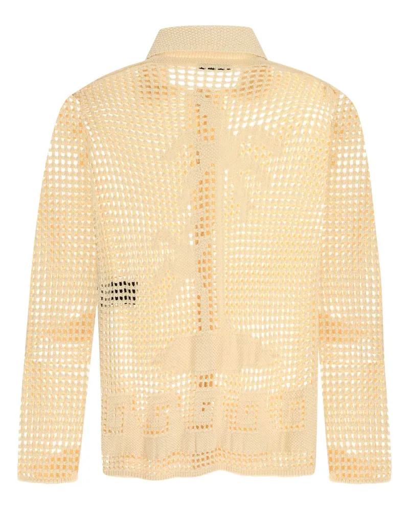 Alanui Wave Cardigan — Beige Beige