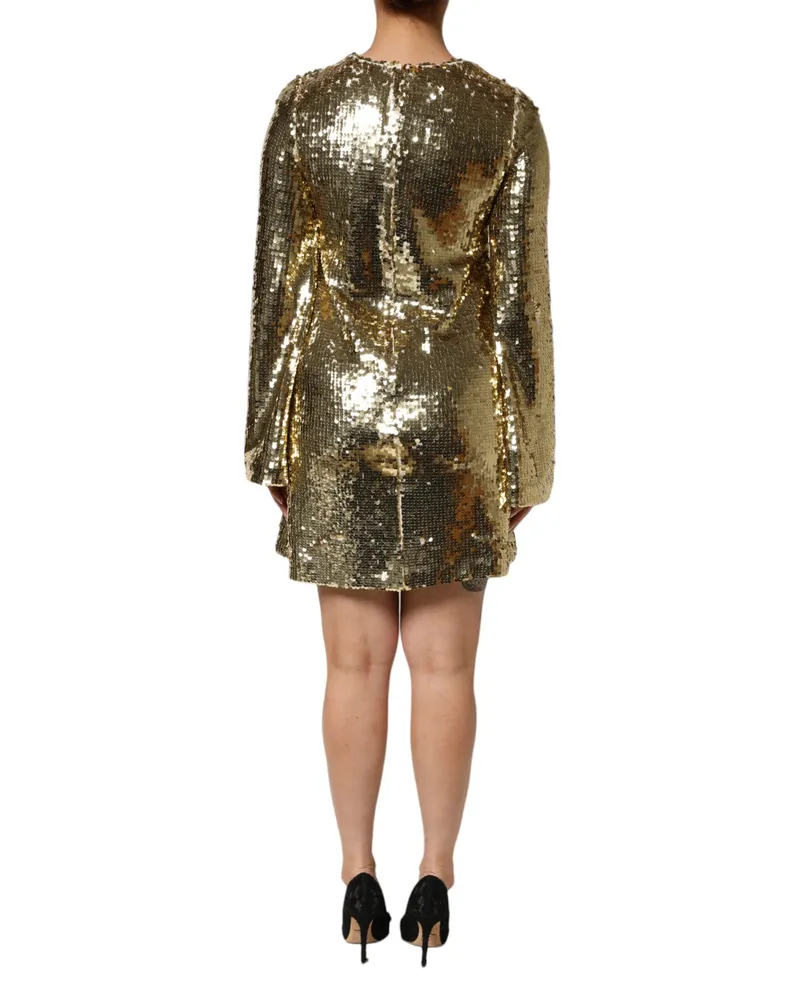 Dolce & Gabbana Sequin Dress — Gold Gold