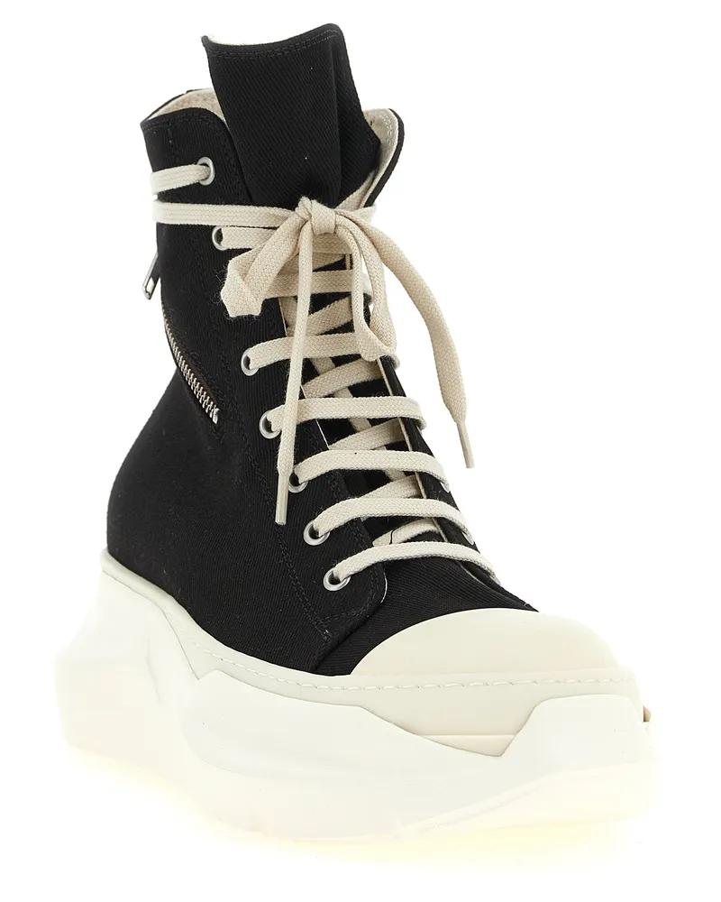 DRKSHDW by Rick Owens Cargo Abstract Sneaks High-Top Sneaker — Black Black