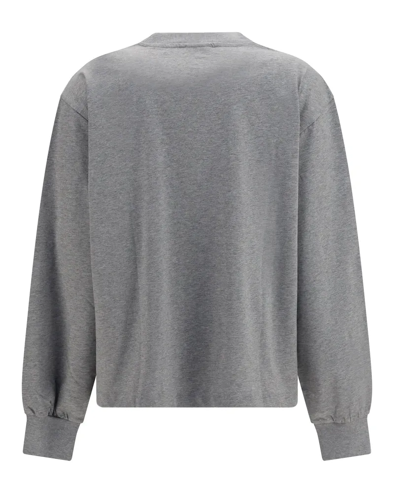 Ganni Isoli Teddy Forest Sweatshirt — Gray Gray