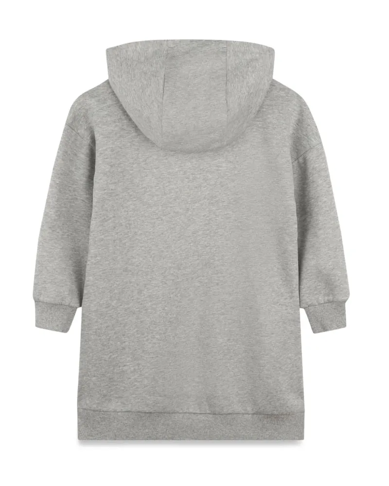 Kenzo Hooded Cotton Blend Dress — Gray Gray