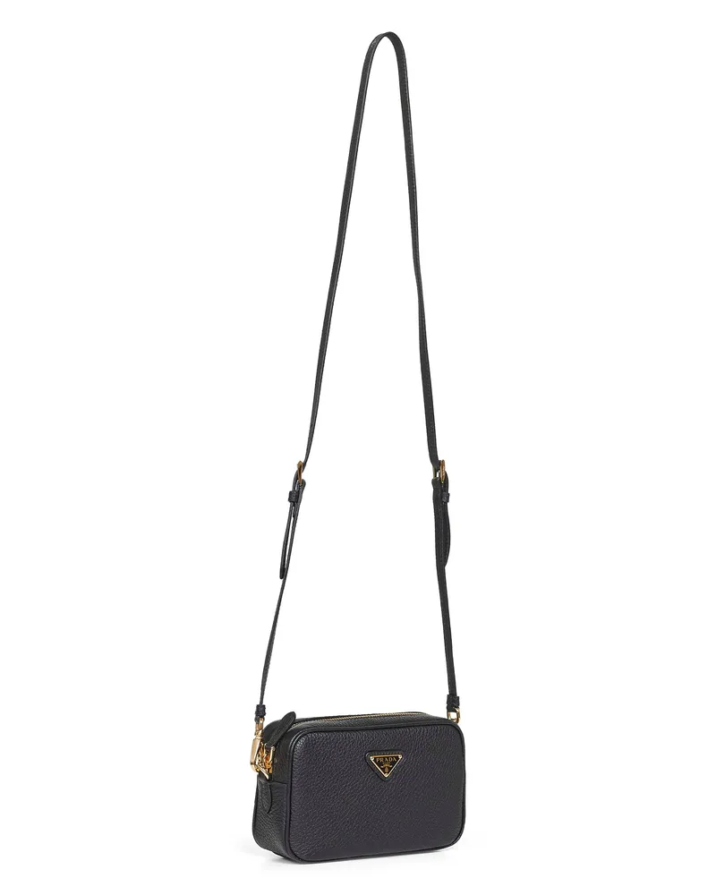 Prada Women's Mini Crossbody Bag Black Calf Leather Black
