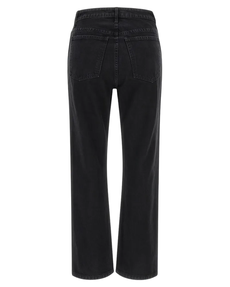 KHAITE Women's Black Cotton Flared Jeans Clothing Black