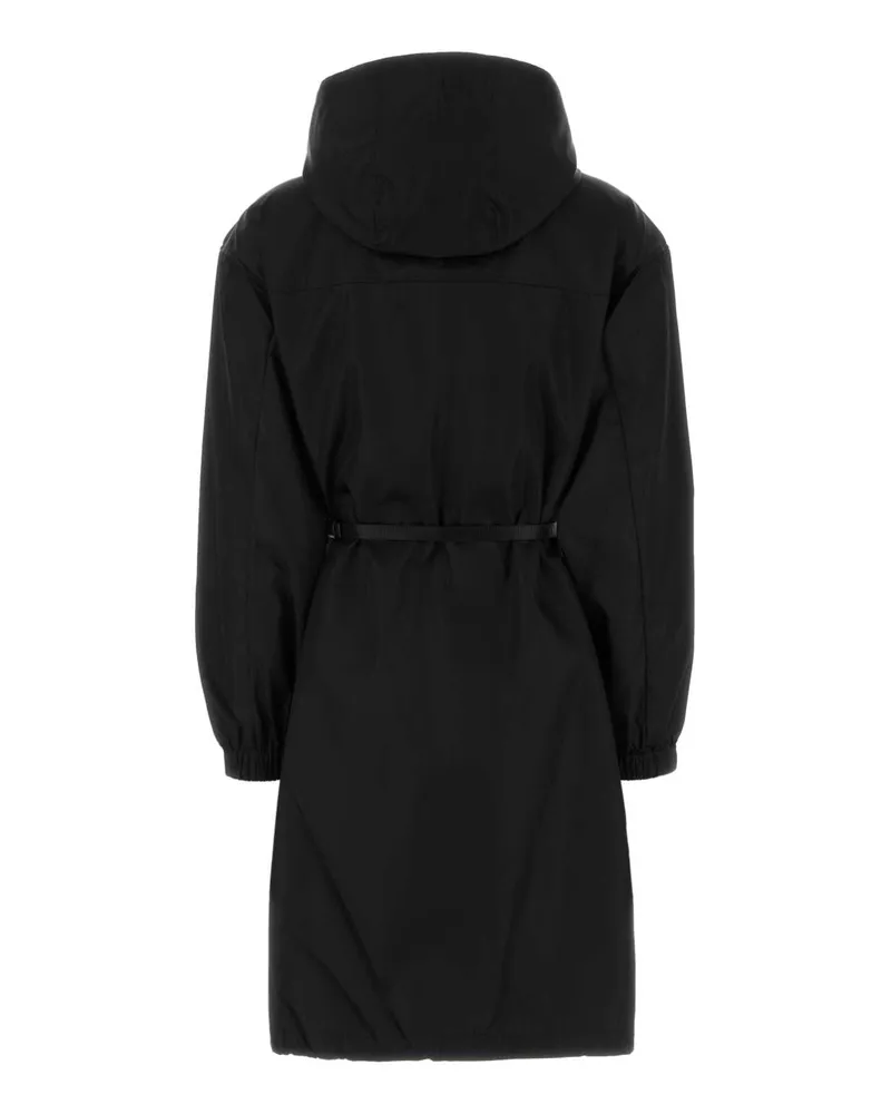 Prada Women's Black Re-Nylon Raincoat Nero Exterior: Giubbini Jacket Black