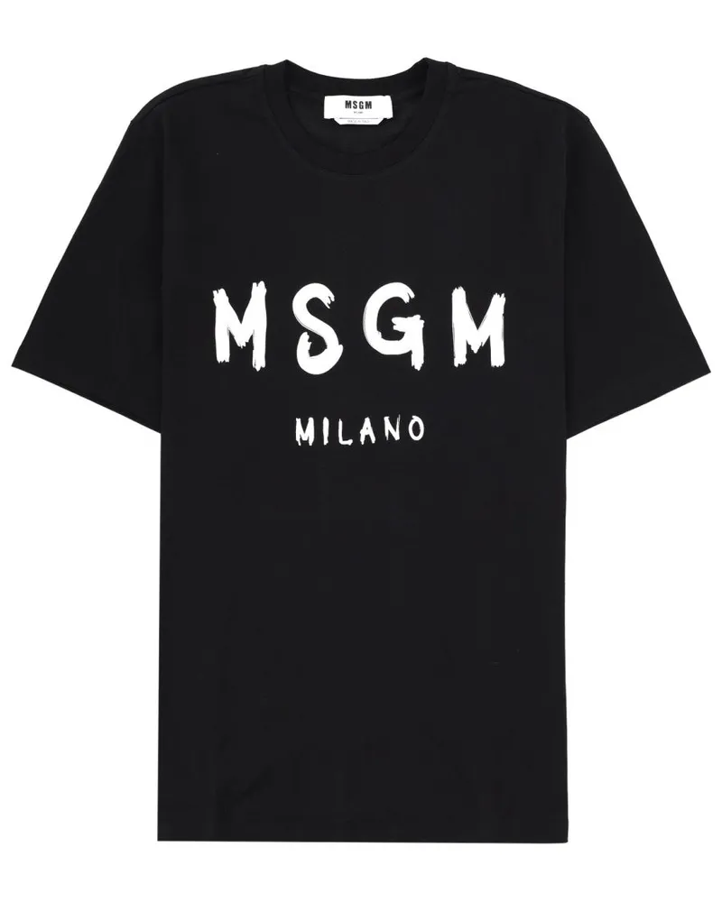 MSGM Cotton T-Shirt — Black Black