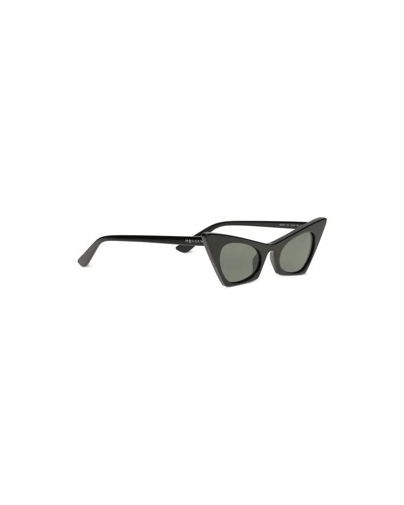 Alexander McQueen Women's Black Plastic Sunglasses Black