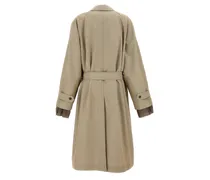 Cotton-Blend Trench Coat — Beige