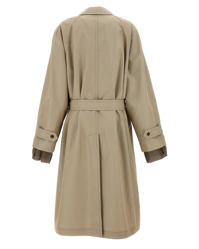 Maison Margiela Men's Beige Cotton Coat Clothing Beige