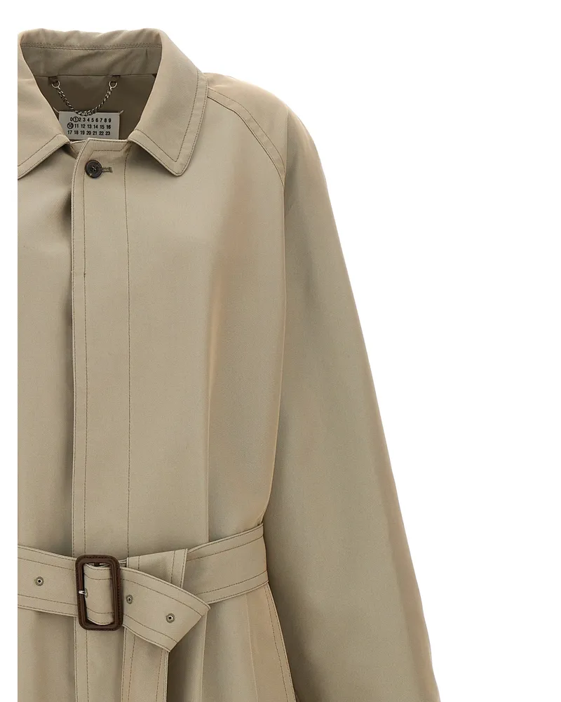Maison Margiela Cotton-Blend Trench Coat — Beige Beige