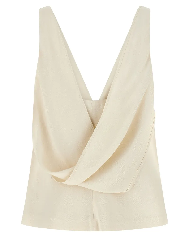 Brunello Cucinelli Fluid Tank Top — Ivory Ivory
