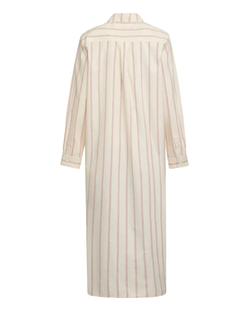 Totême Women's Shirtdress Ecru-Blossom Pink Cotton Dress Ecru/blossom Beige