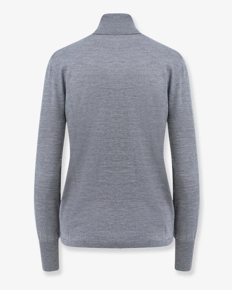 ASPESI Women's Turtleneck Virgin Wool Sweater Grey Gray