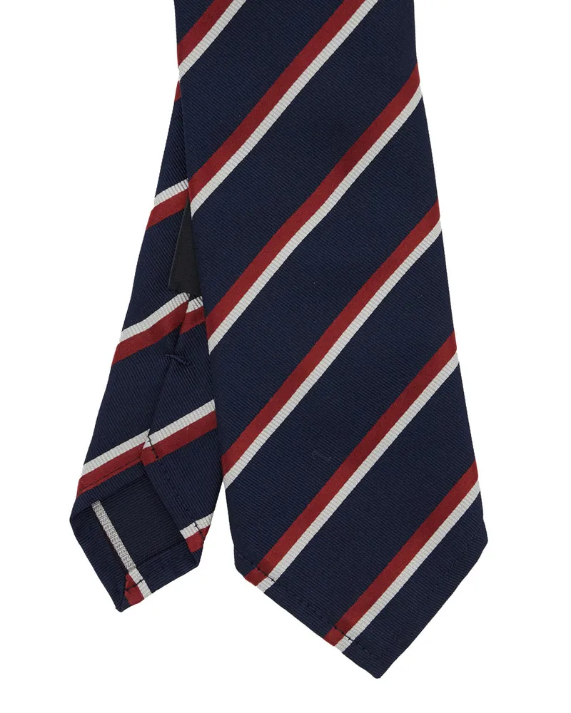 Dsquared2 Men's Tie Blue Striped Silk Ties & Bow Navy