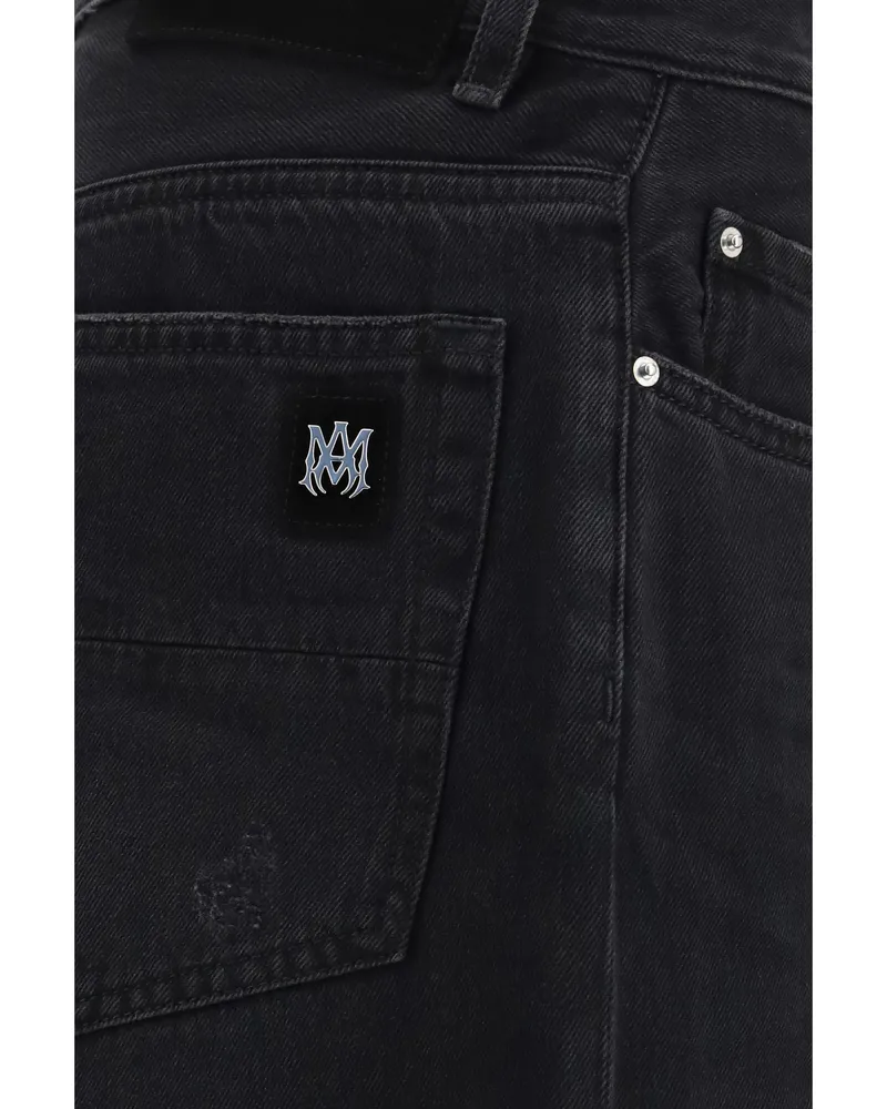 Amiri Men's Wide-Leg Jeans Vintage Black Cotton Black