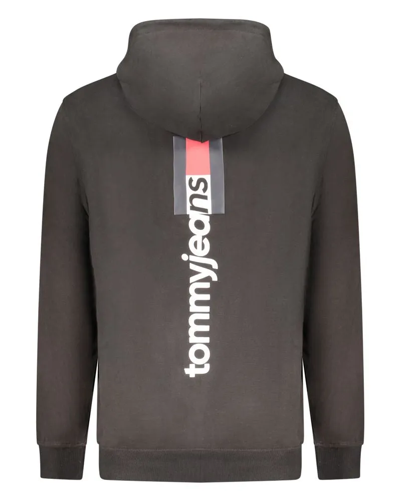 Tommy Hilfiger Logo-Embroidered Cotton Hoodie — Black Black