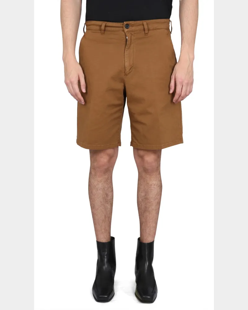 Department 5 Cotton Bermuda Shorts — Brown Brown