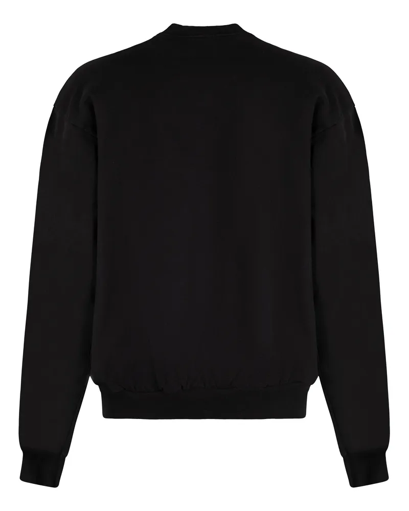 Local Authority Men's Black Cotton Crew-Neck Sweatshirt Sweatshirts Sweater Black