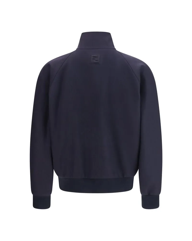 Fendi Men's Blue Cashmere Bomber Clothing Navy