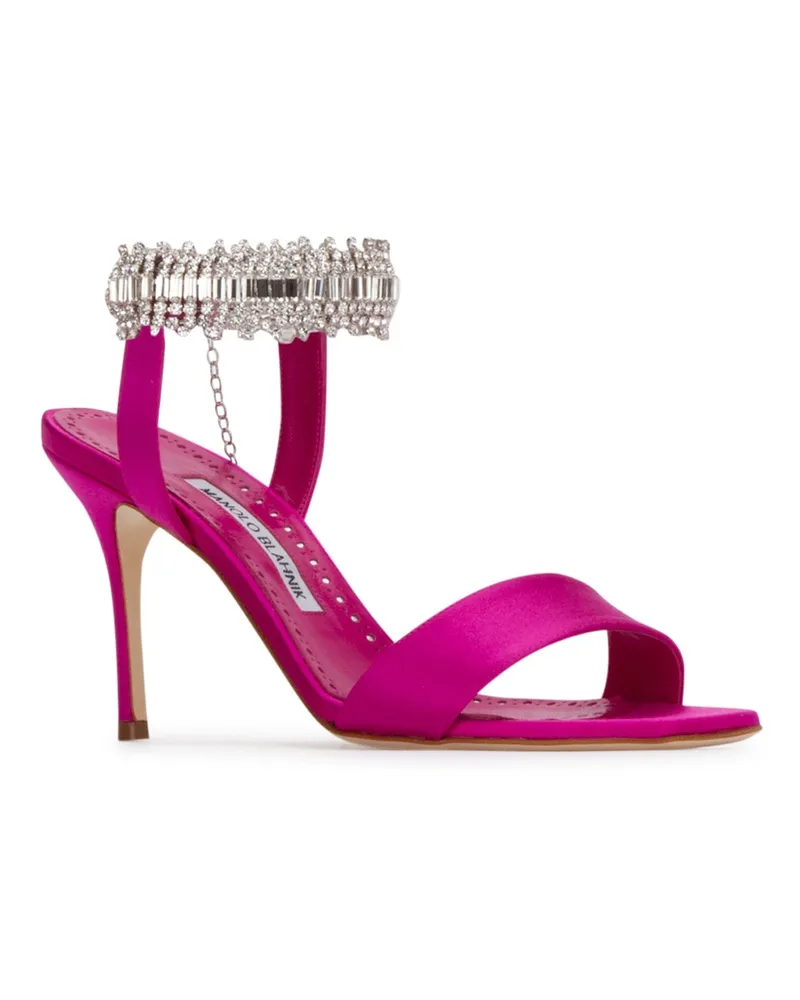 Manolo Blahnik Women's Scarpe Con Tacco Bpur Common Goat Hair High Heel Shoes Pink