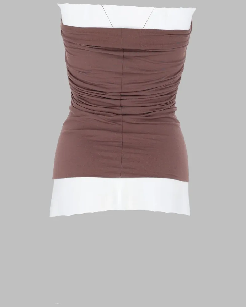 Rick Owens Women's Bustier Top Alannah Purple Nylon Tops Purple