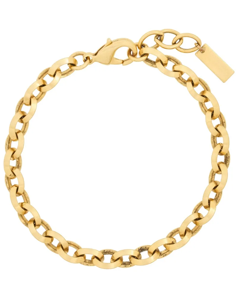 Saint Laurent Chain Link Brass Bracelet — Gold Gold