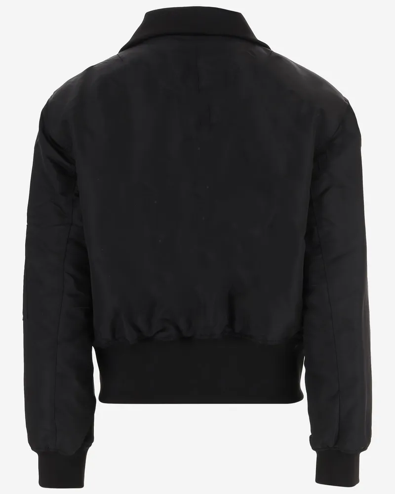 FRANKIE Shop Women's Storm Cropped Bomber Jacket Black Polyamide Black