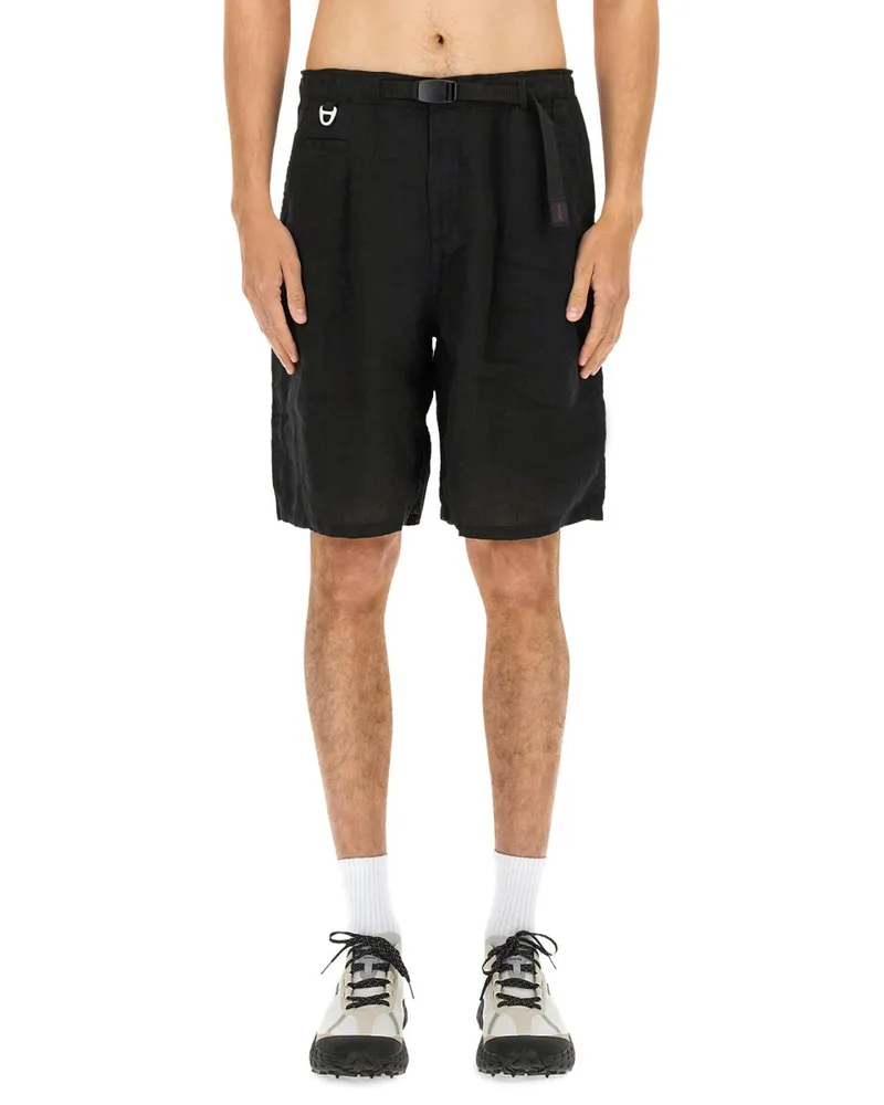 Undercover Linen Bermuda Shorts — Black Black