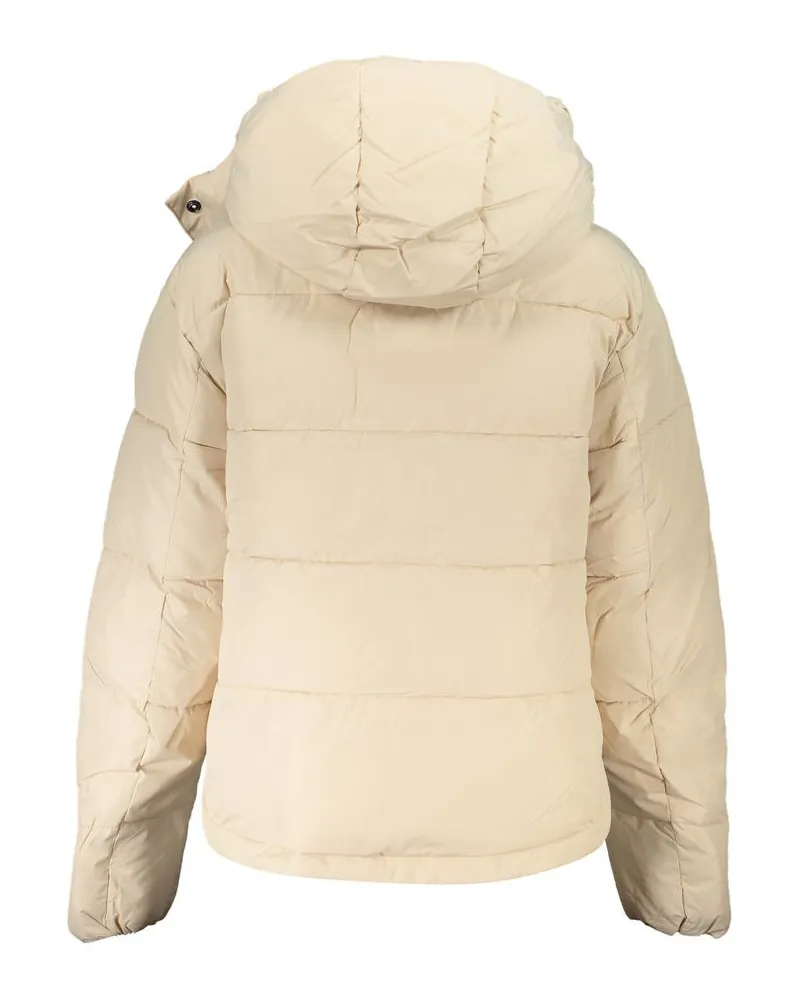 Calvin Klein Quilted Polyester Down Jacket — Beige Beige