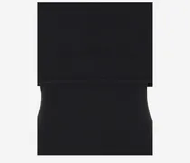 Off-Shoulder Stretch Nylon Dress — Black