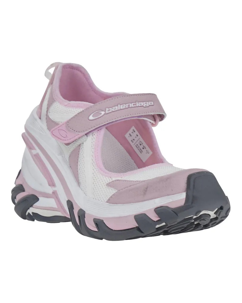 Balenciaga Mary Jane Hydra Sneakers — Pink Pink