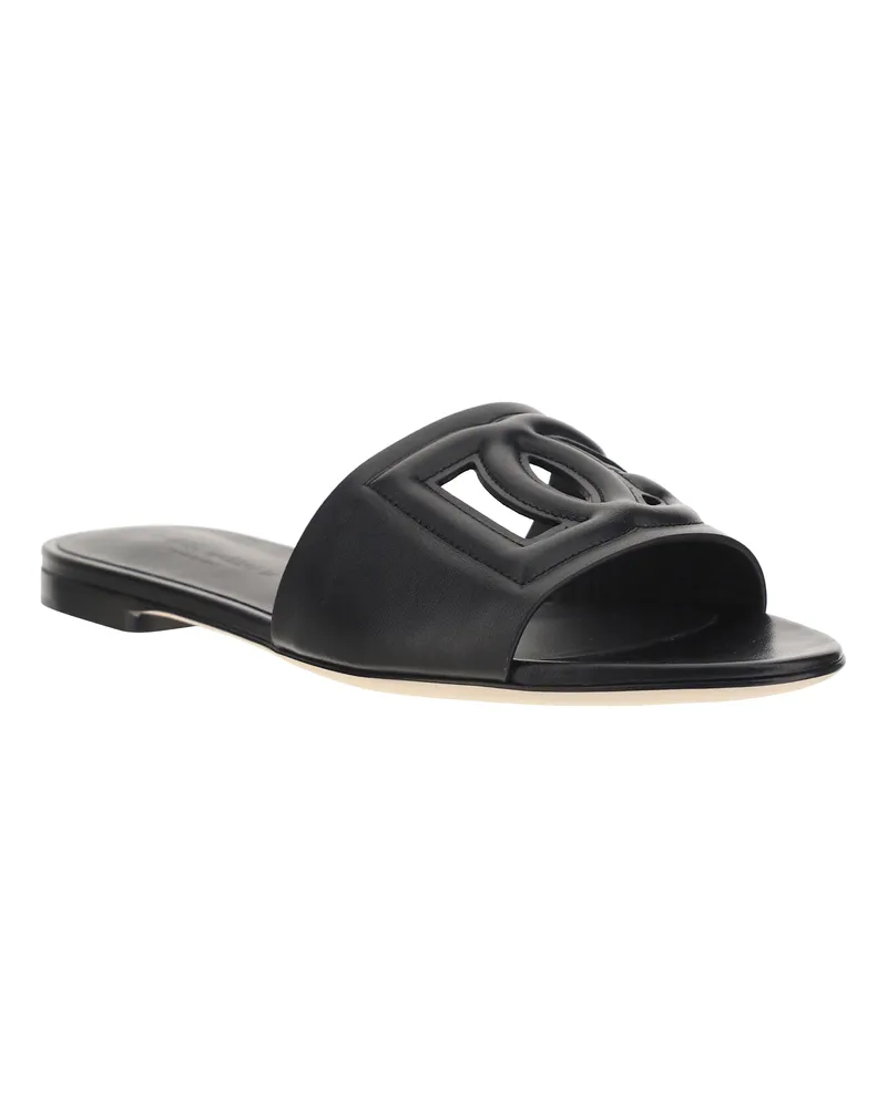 Dolce & Gabbana Millenials Slide Sandal — Black Nero