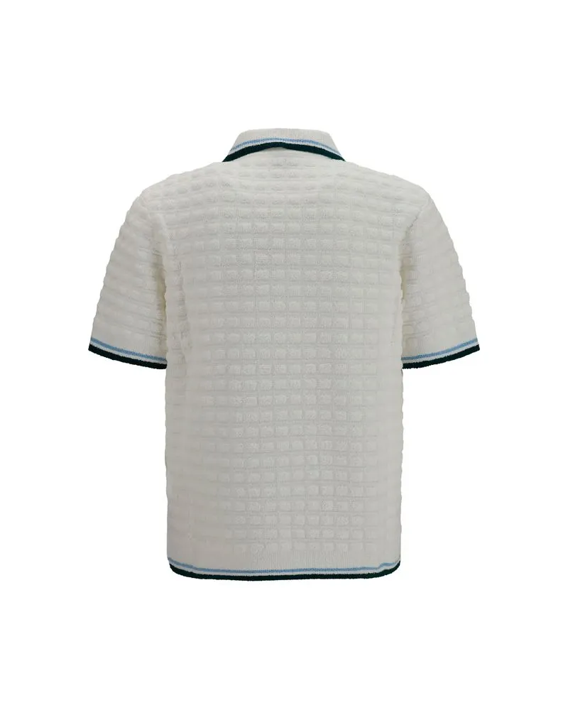 Casablanca Paris Men's White Cotton Polo Shirt White