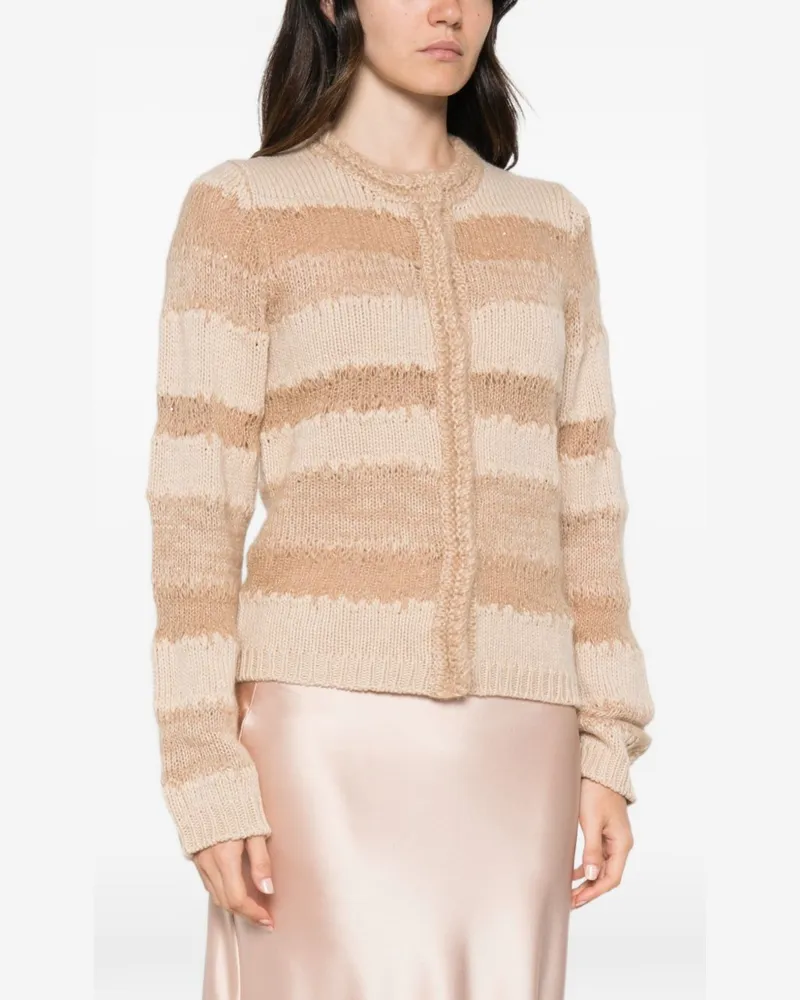 Fabiana Filippi Striped Wool Cardigan 