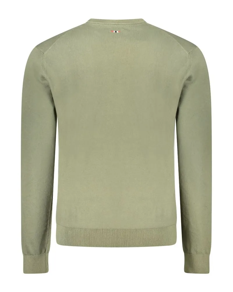 Napapijri Cotton Crew Neck Sweater — Green Green