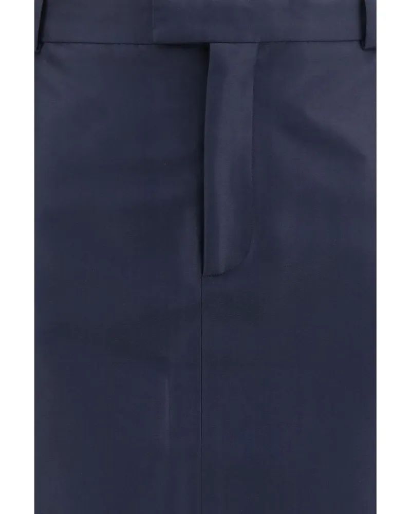 Gucci Silk Faille Skirt — Navy Navy