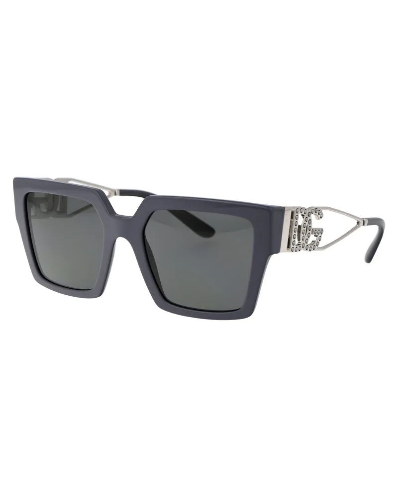 Dolce & Gabbana 0DG4446B Square-Frame Acetate Sunglasses — Gray Gray