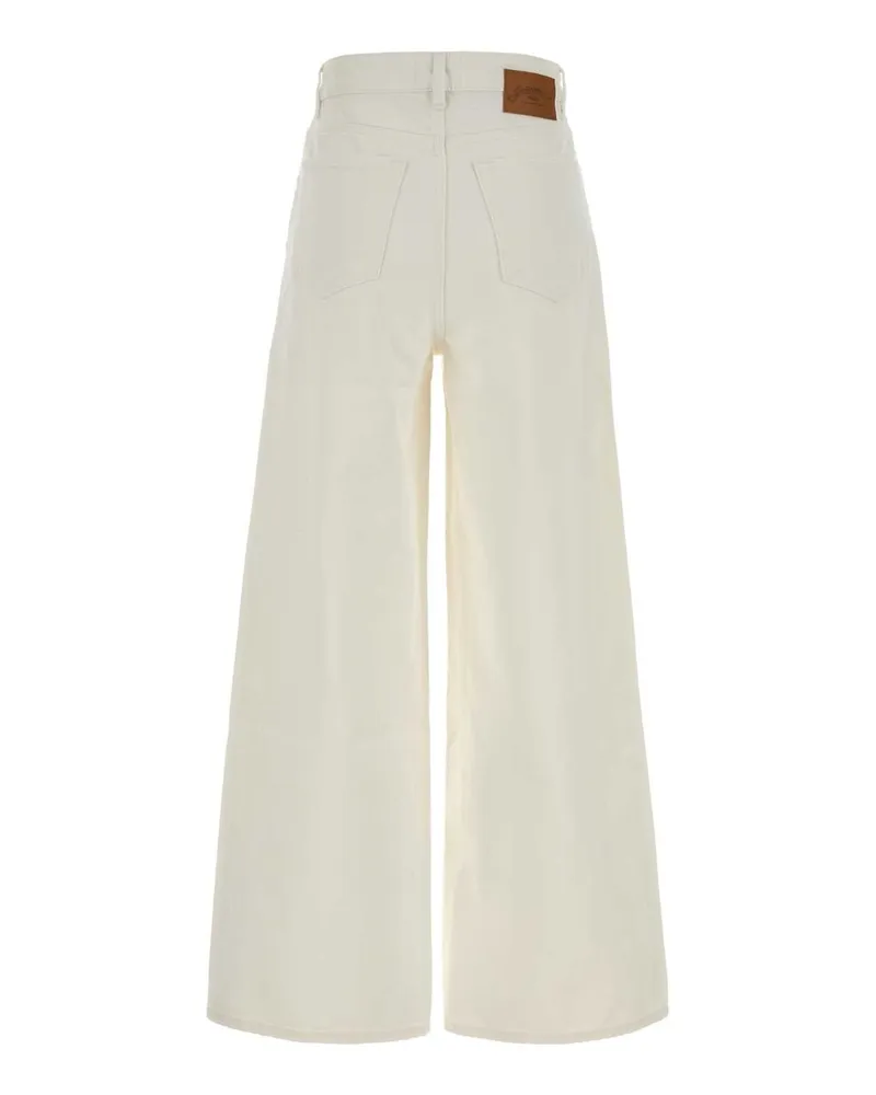 Ganni Women's White Denim Jeans Bright Organic Cotton White