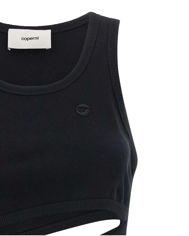 COPERNI Women's Black Organic Cotton Tank Tops Black