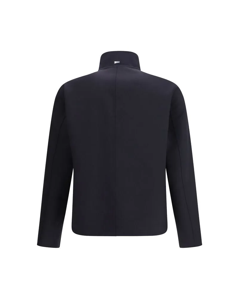 Herno Men's Blue Elastane Coat Clothing Navy