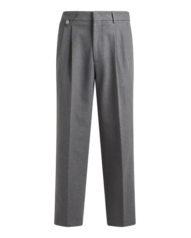 Etro Men's Trousers Grey Wool Gray
